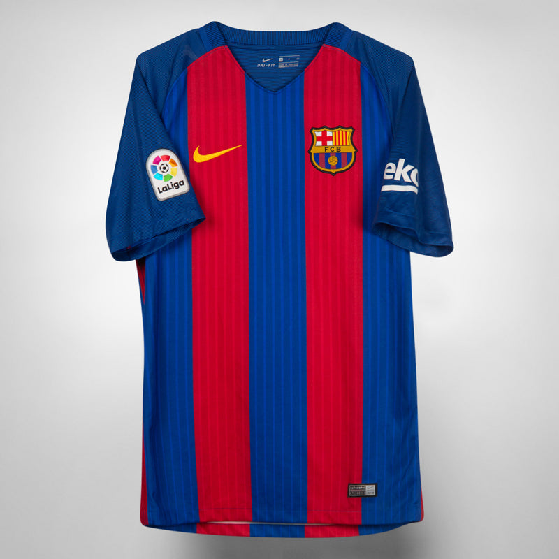 2016-2017 Barcelona Nike Home Shirt #10 Lionel Messi