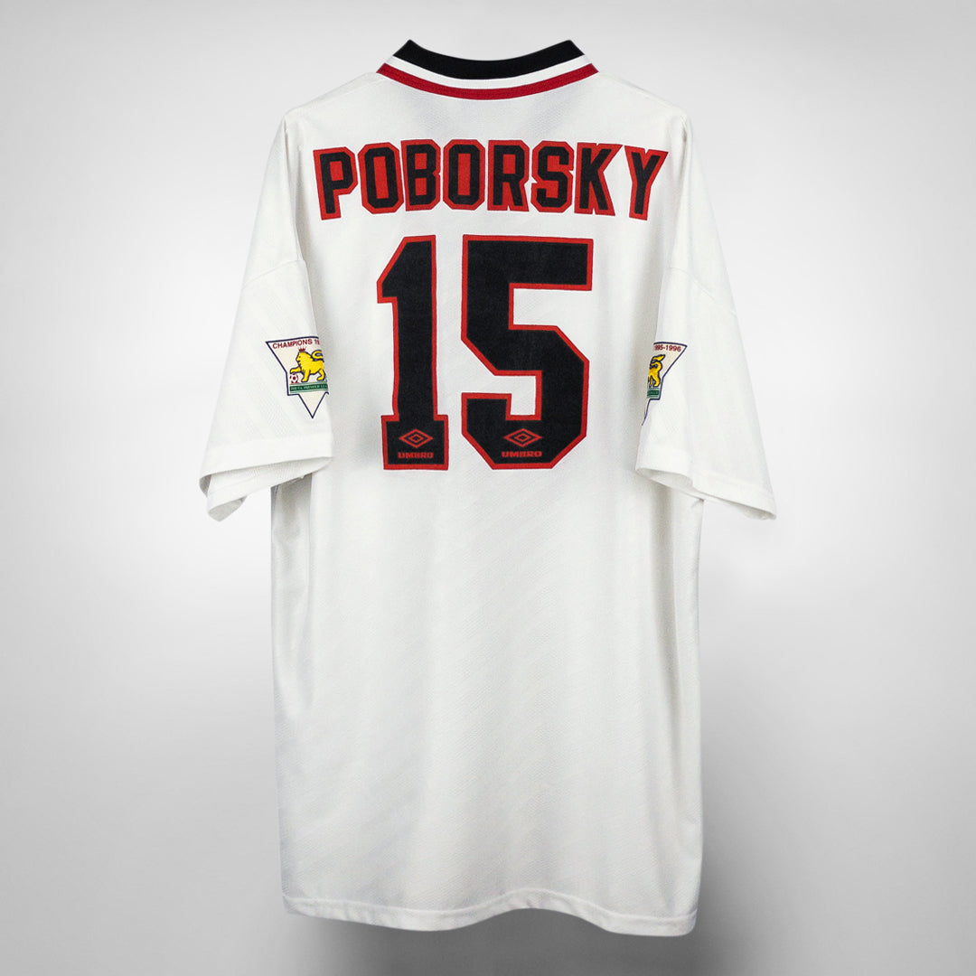 1996-1997 Manchester United Umbro Away Shirt #15 Karel Poborsky
