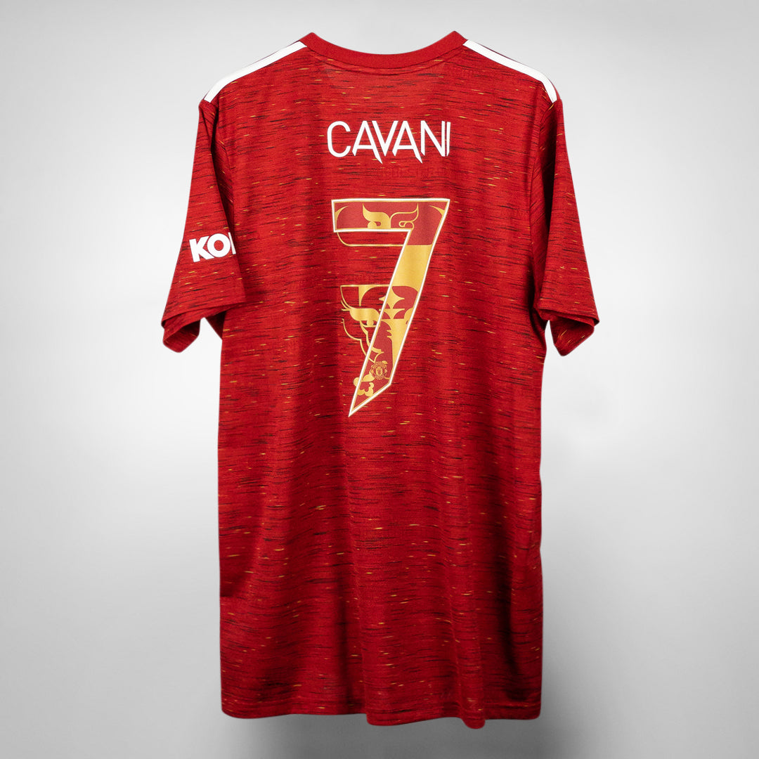 2020-2021 Manchester United Adidas Home Shirt #7 Edinson Cavani