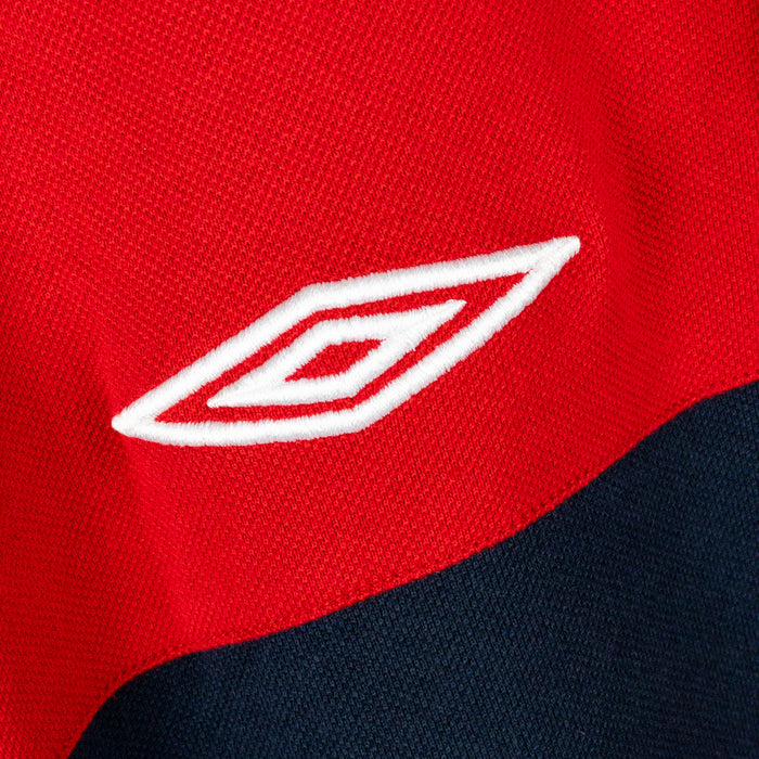 2000s England Umbro Long Sleeve Polo (Red)