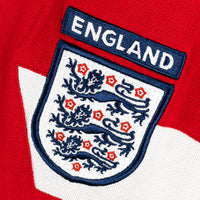 2000s England Umbro Long Sleeve Polo (Red)