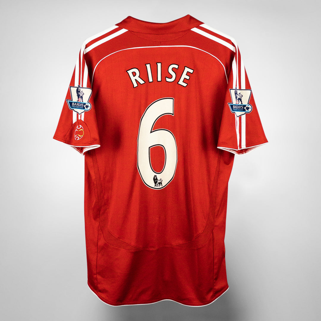 2006-2008 Liverpool Adidas Home Shirt #6 John Arne Riise