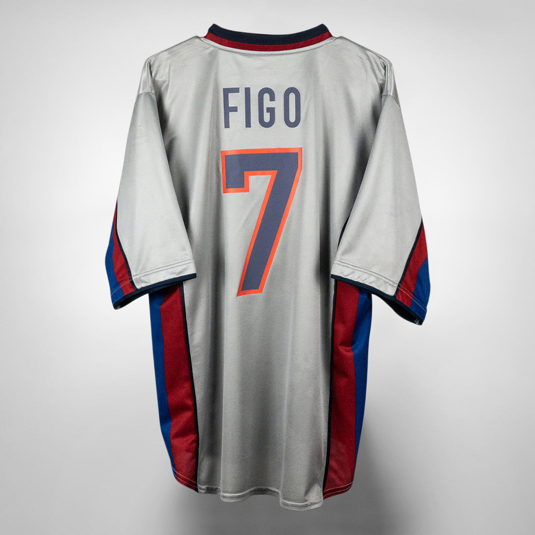 1999-2001 FC Barcelona Nike Away Shirt #7 Luis Figo