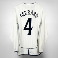 2001-2003 England Umbro Home Shirt #4 Steven Gerrard