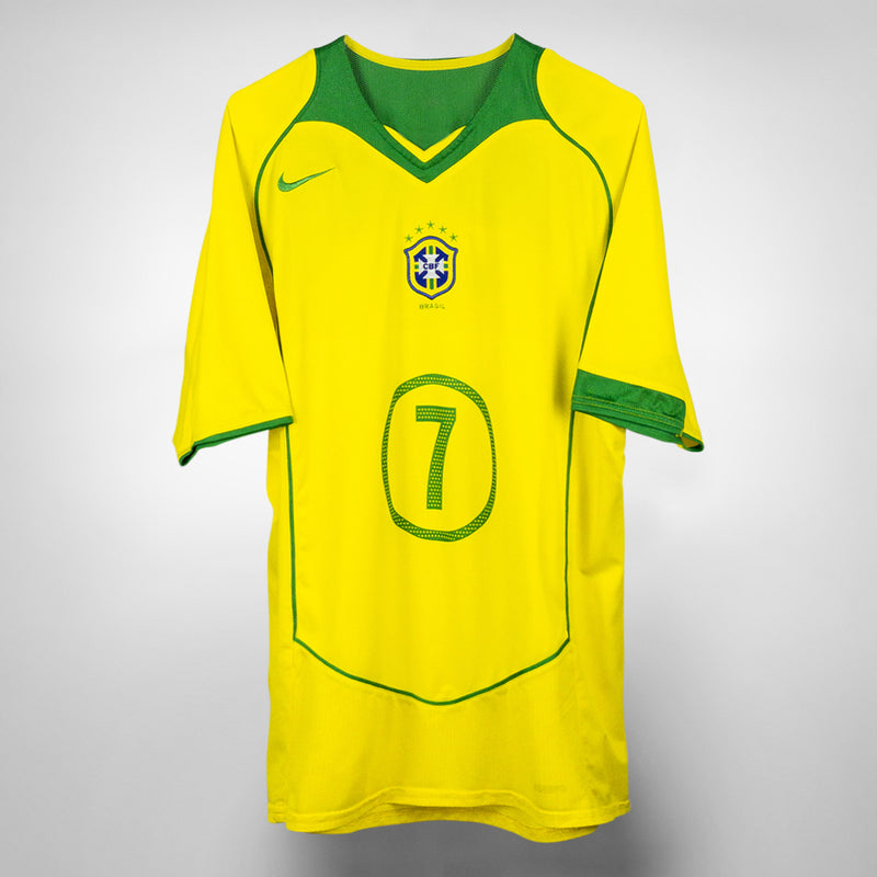 2004-2006 Brazil Nike Home Shirt #7 Ronaldinho