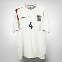 2005-2007 England Umbro Home Shirt #4 Steven Gerrard