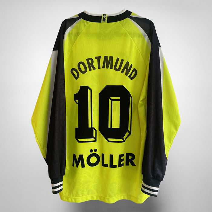 1995-1996 Borussia Dortmund Nike Home Shirt #10 Moller - Marketplace