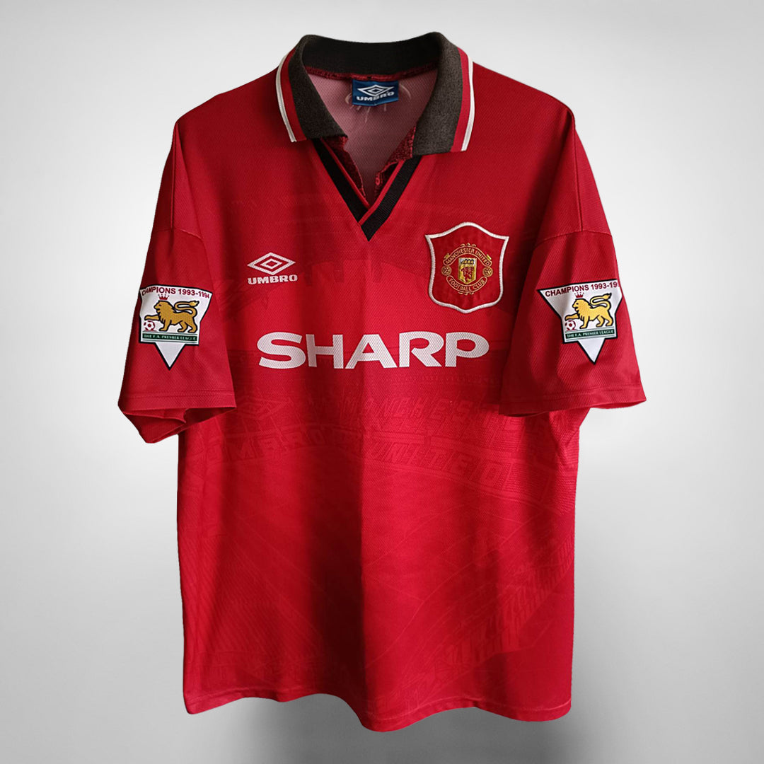 1994-1996 Manchester United Umbro Home Shirt #24 David Beckham - Marketplace