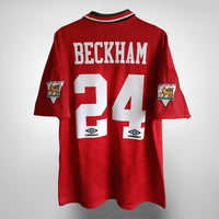 1994-1996 Manchester United Umbro Home Shirt #24 David Beckham - Marketplace