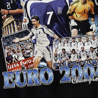 PRE-ORDER Greece Hellas Euro 2004 Champions Vintage Bootleg T-Shirt | Oversized Heavy Tee