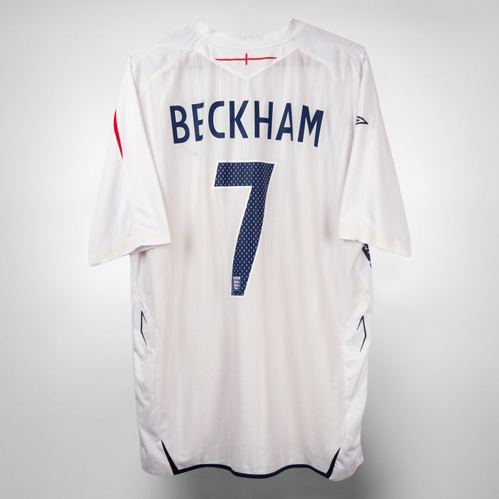 2007-2009 England Umbro Home Shirt #7 David Beckham