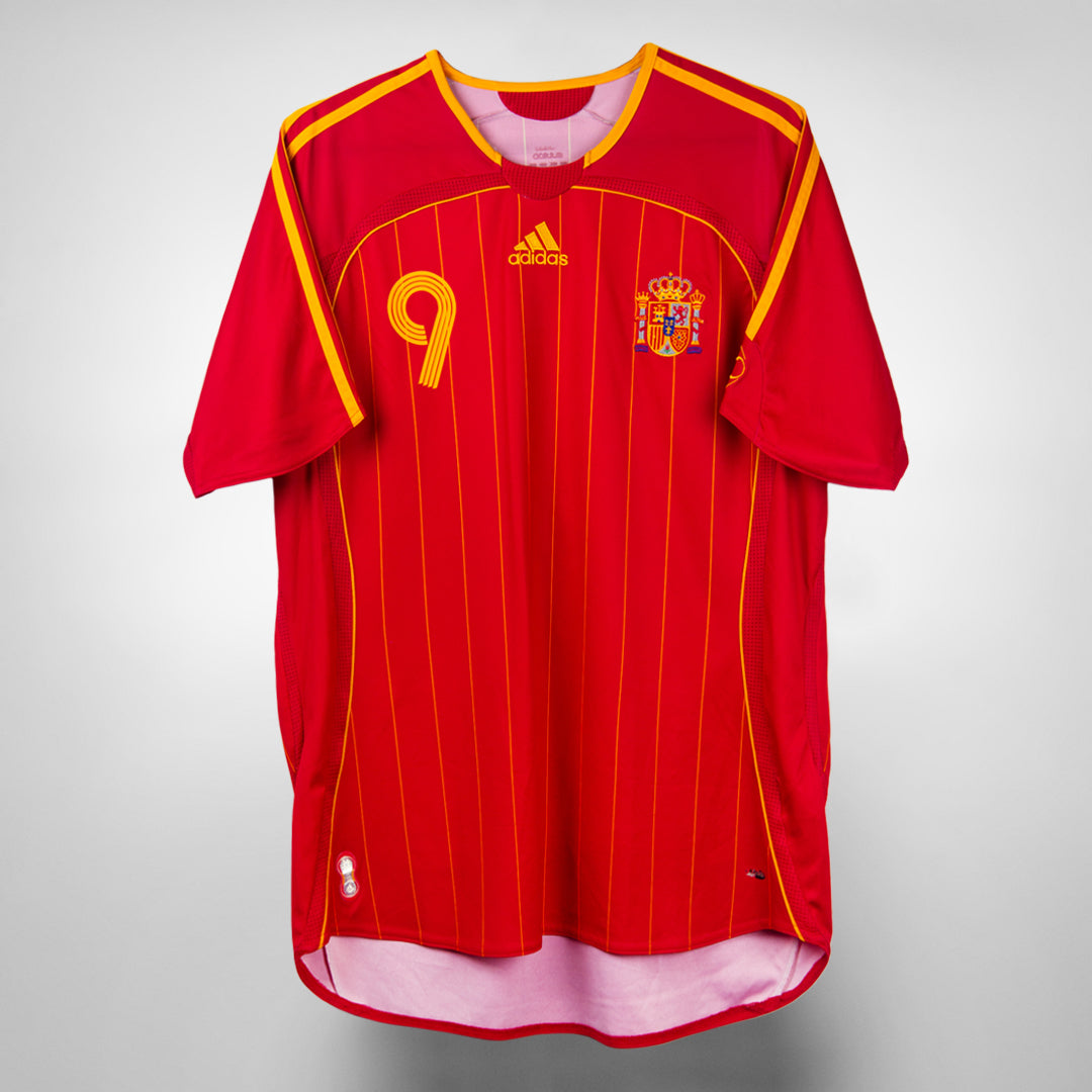 2006-2007 Spain Adidas Home Shirt #9 Fernando Torres