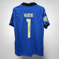 2020 Italy European Home Shirt #1 Roberto Mancini Signed - Marketplace