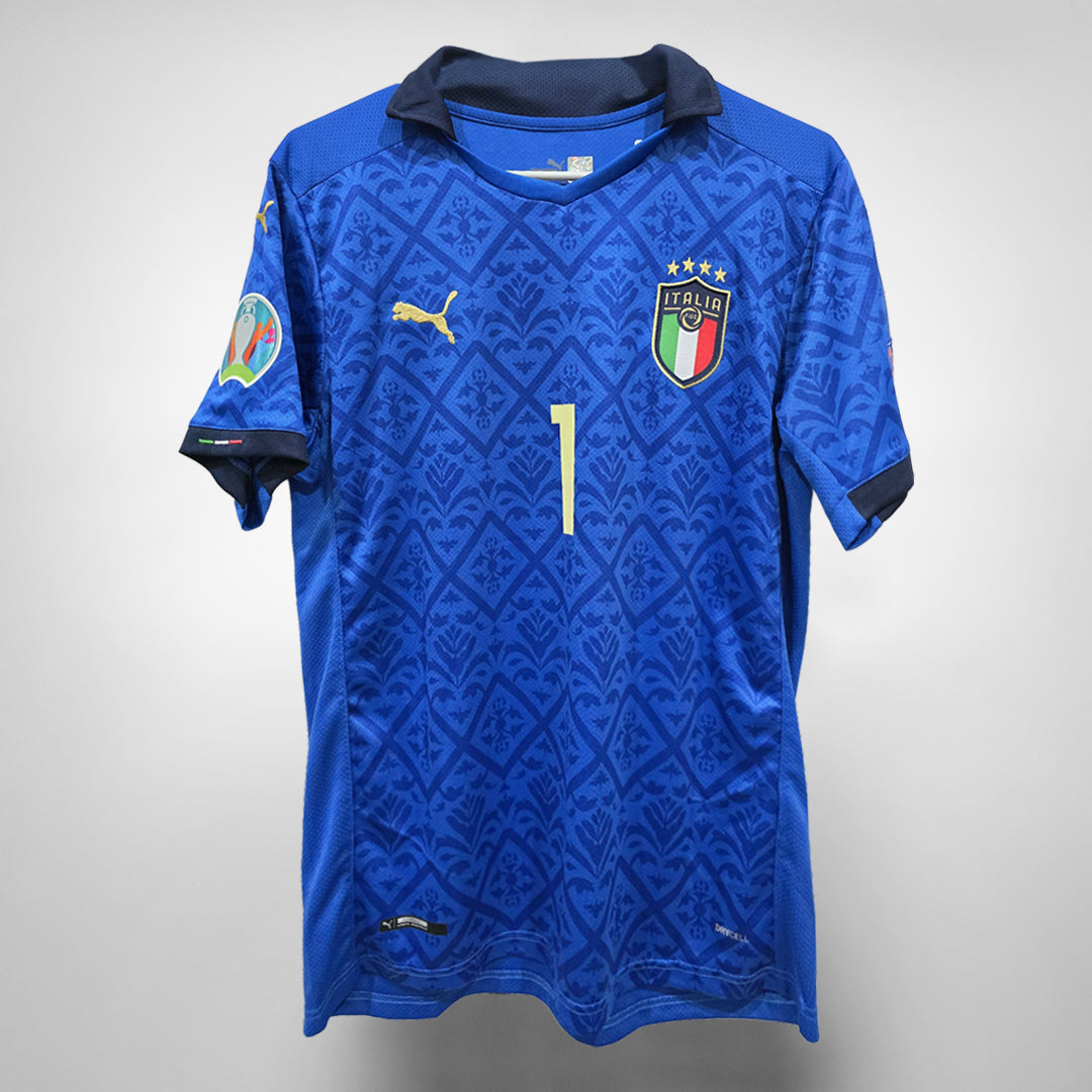 2020 Italy European Home Shirt #1 Roberto Mancini Signed - Marketplace