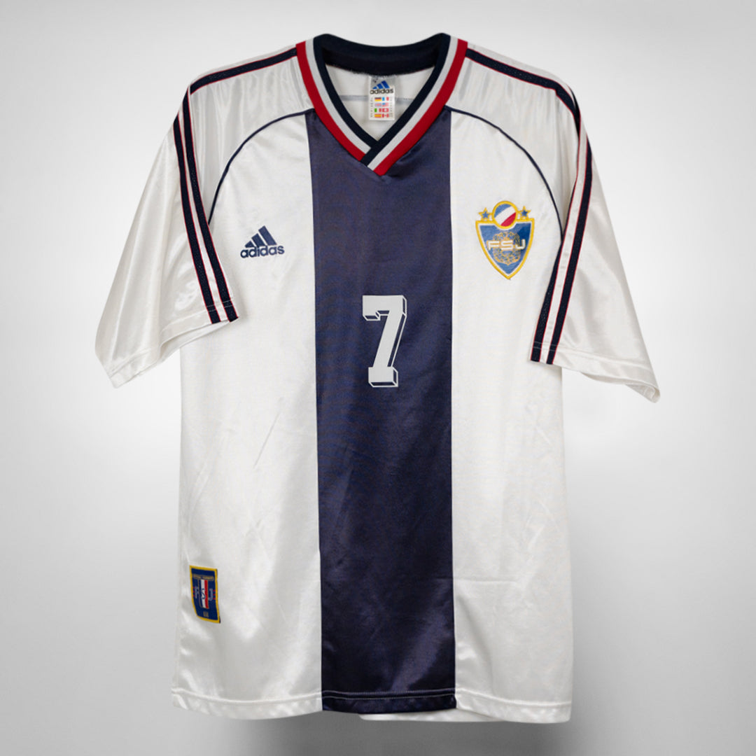 1998 Yugoslavia Adidas Away Shirt #7 Jugovic