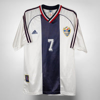 1998 Yugoslavia Adidas Away Shirt #7 Jugovic