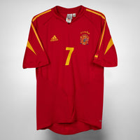 2004-2005 Spain Adidas Home Shirt #7 Raul
