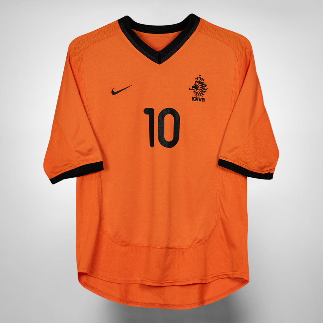 2000-2002 Netherlands Nike Home Shirt #10 Dennis Bergkamp