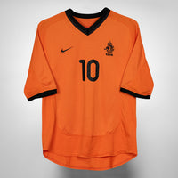 2000-2002 Netherlands Nike Home Shirt #10 Dennis Bergkamp