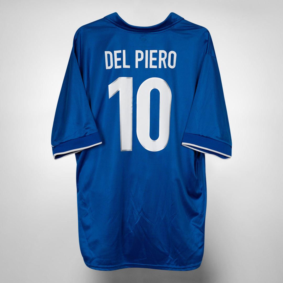 1998 Italy Nike Home Shirt #10 Alessandro Del Piero