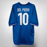 1998 Italy Nike Home Shirt #10 Alessandro Del Piero