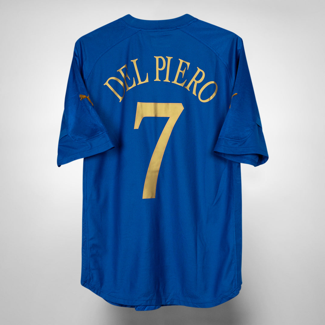 2004 Italy Puma Home Shirt #7 Del Piero