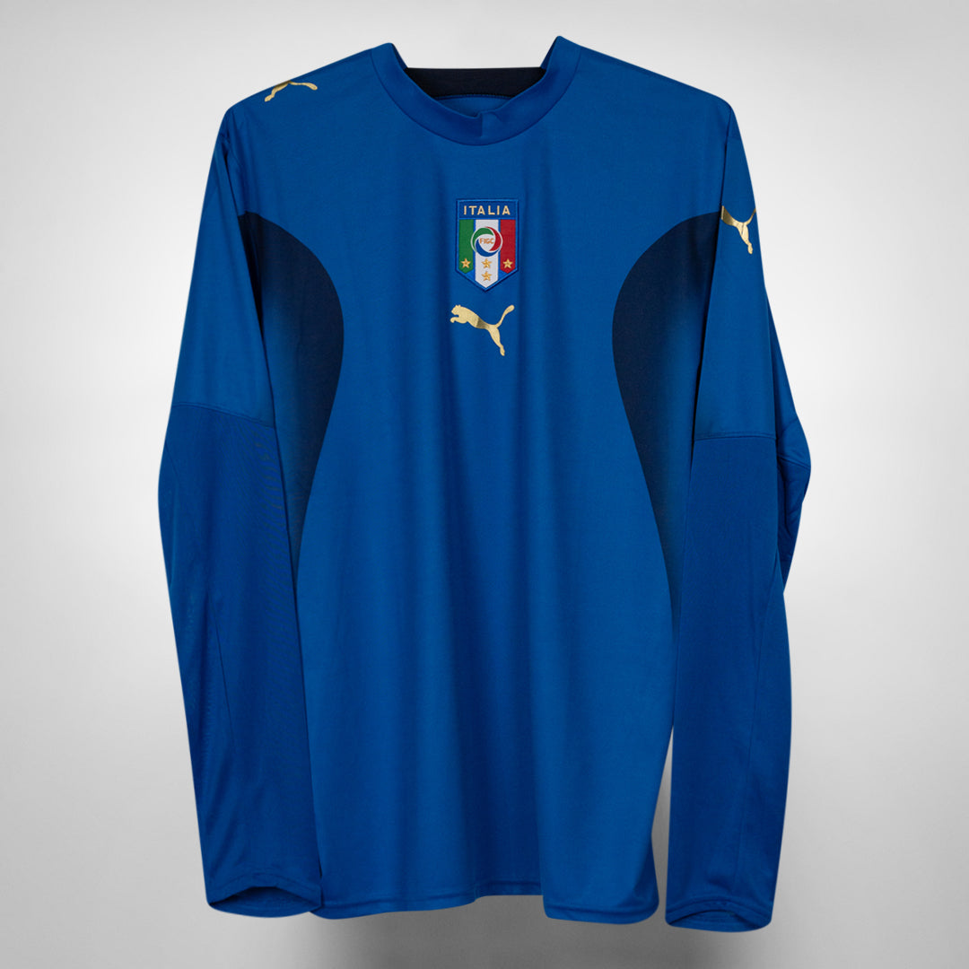 2006-2008 Italy Puma BNWT Long Sleeve Home Shirt