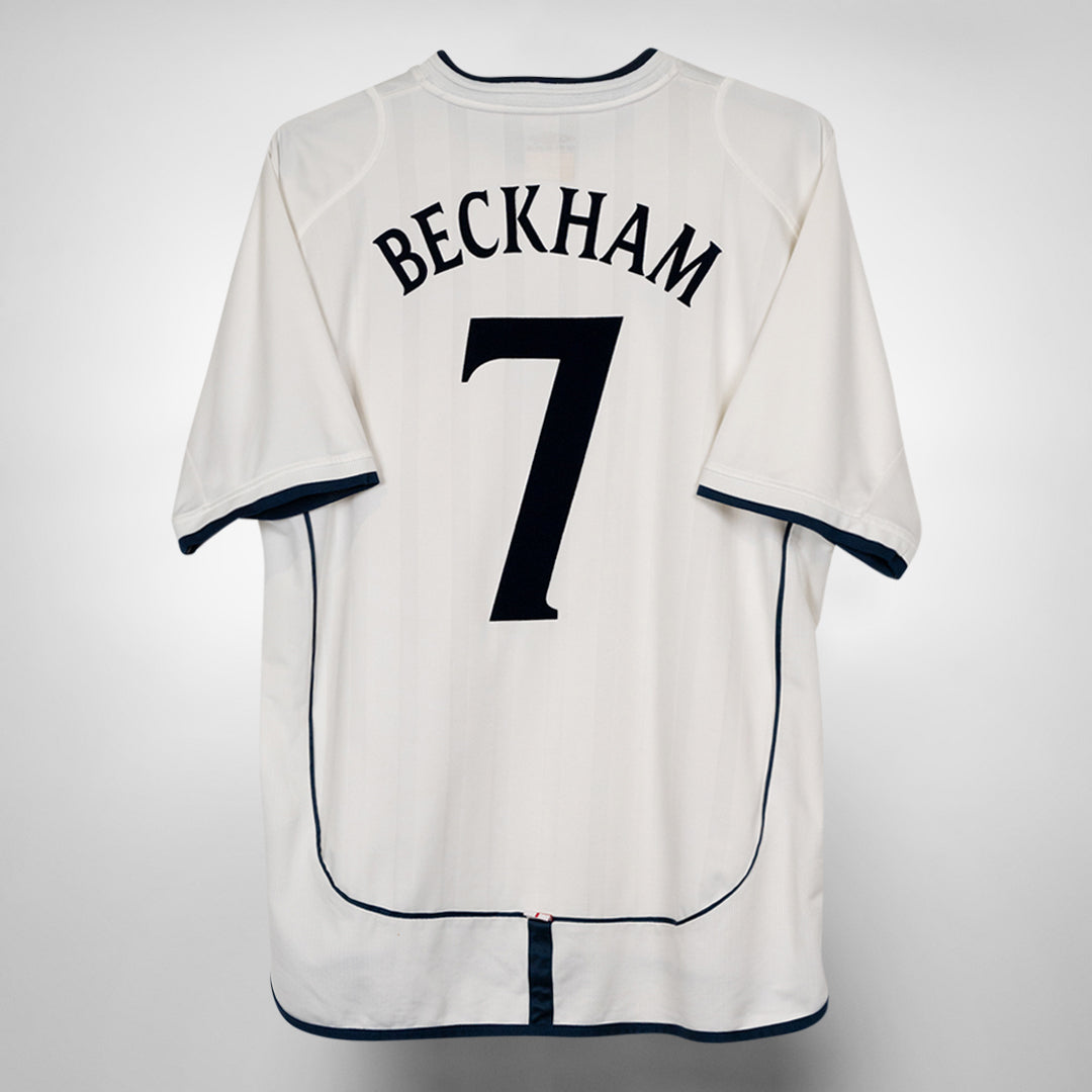 2001-2003 England Umbro Home Shirt #7 David Beckham