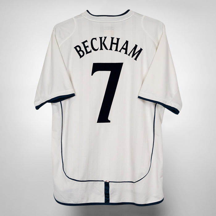 2001-2003 England Umbro Home Shirt #7 David Beckham