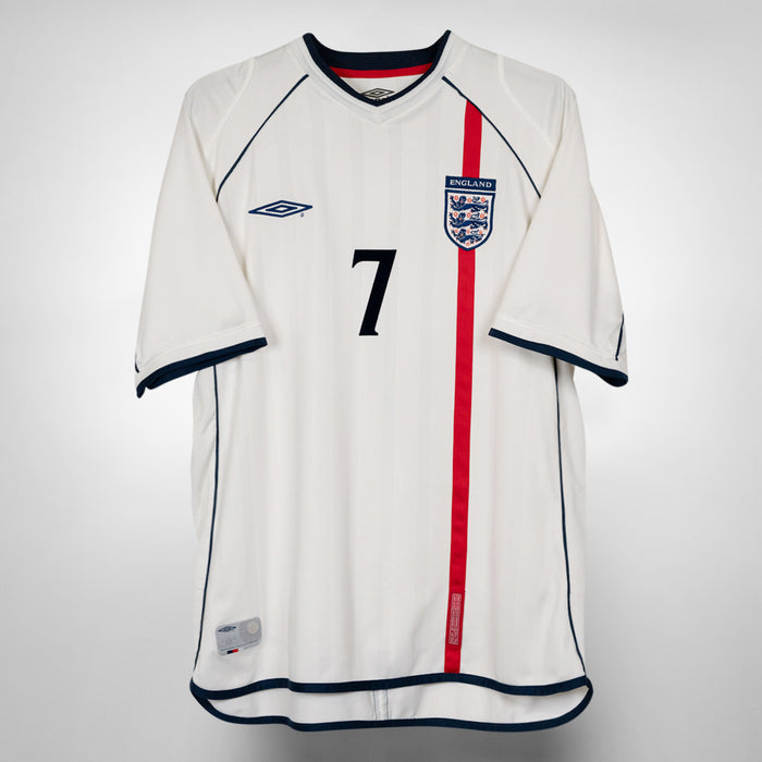 2001-2003 England Umbro Home Shirt #7 David Beckham