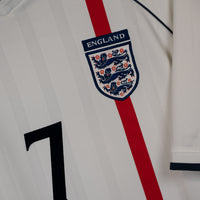 2001-2003 England Umbro Home Shirt #7 David Beckham