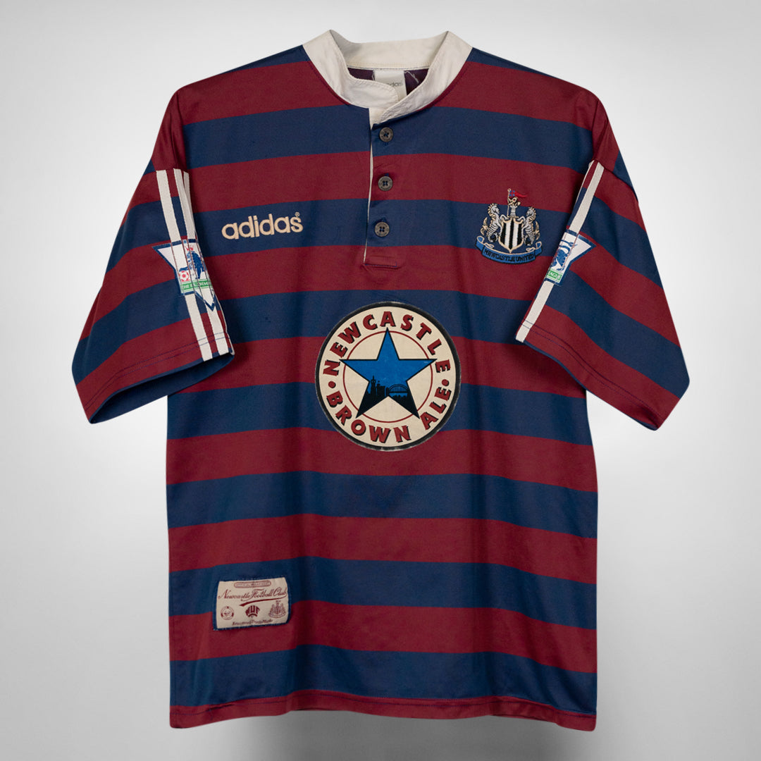 1995-1997 Newcastle United Adidas Away Shirt #14 Ginola