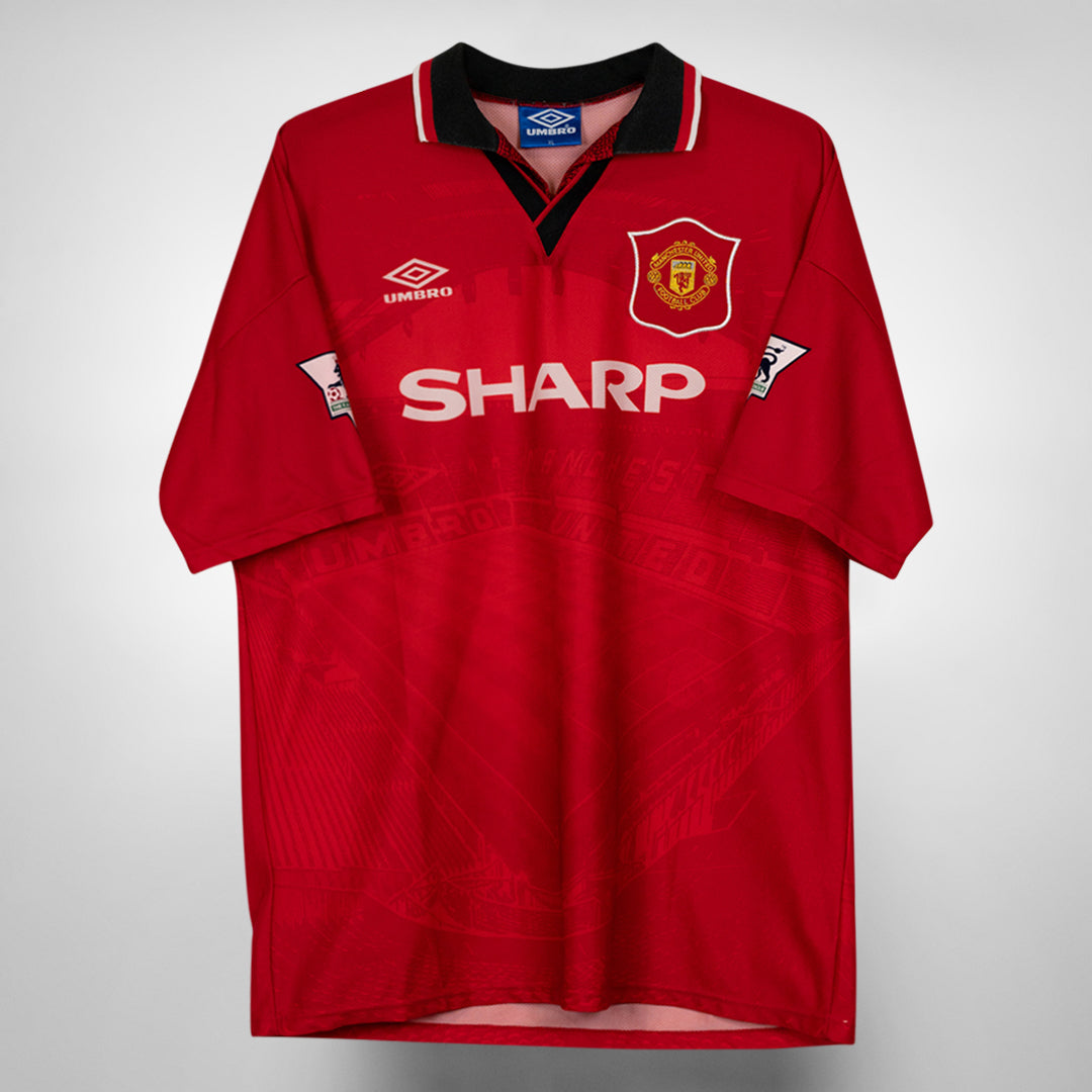 1995-1996 Manchester United Umbro Home Shirt #7 Eric Cantona