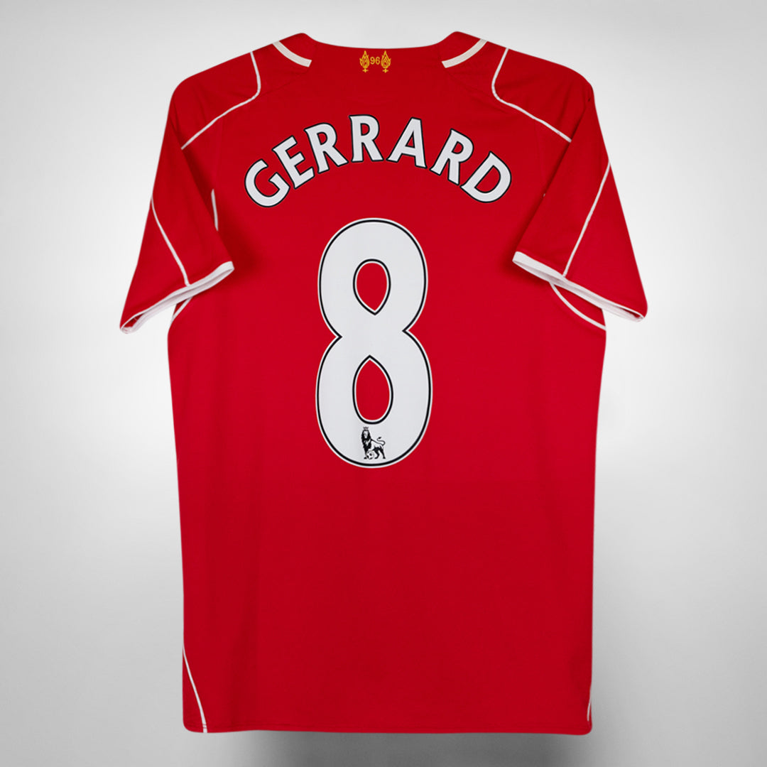 2014-2015 Liverpool Warrior Home Shirt #8 Steven Gerrard
