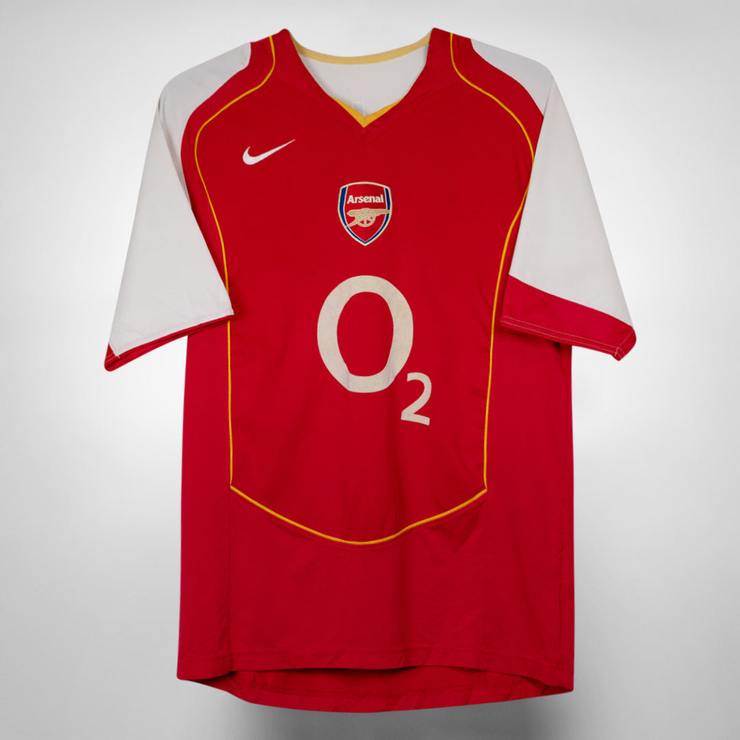 2004-2005 Arsenal Nike Home Shirt #10 Dennis Bergkamp