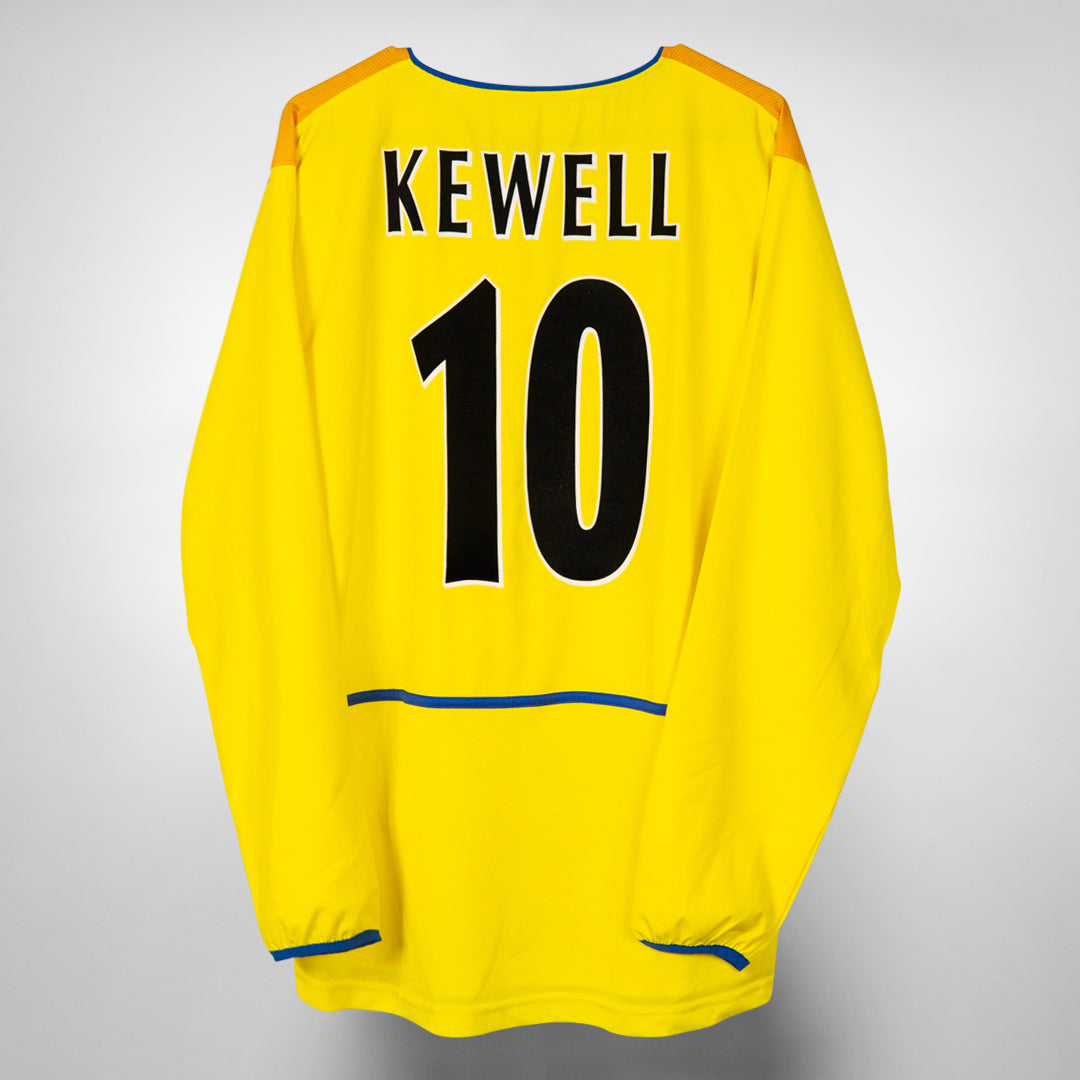 2002-2004 Leeds United Nike Long Sleeve Away Cup Shirt #11 Harry Kewell