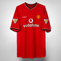 2000-2002 Manchester United Umbro Home Shirt #7 David Beckham