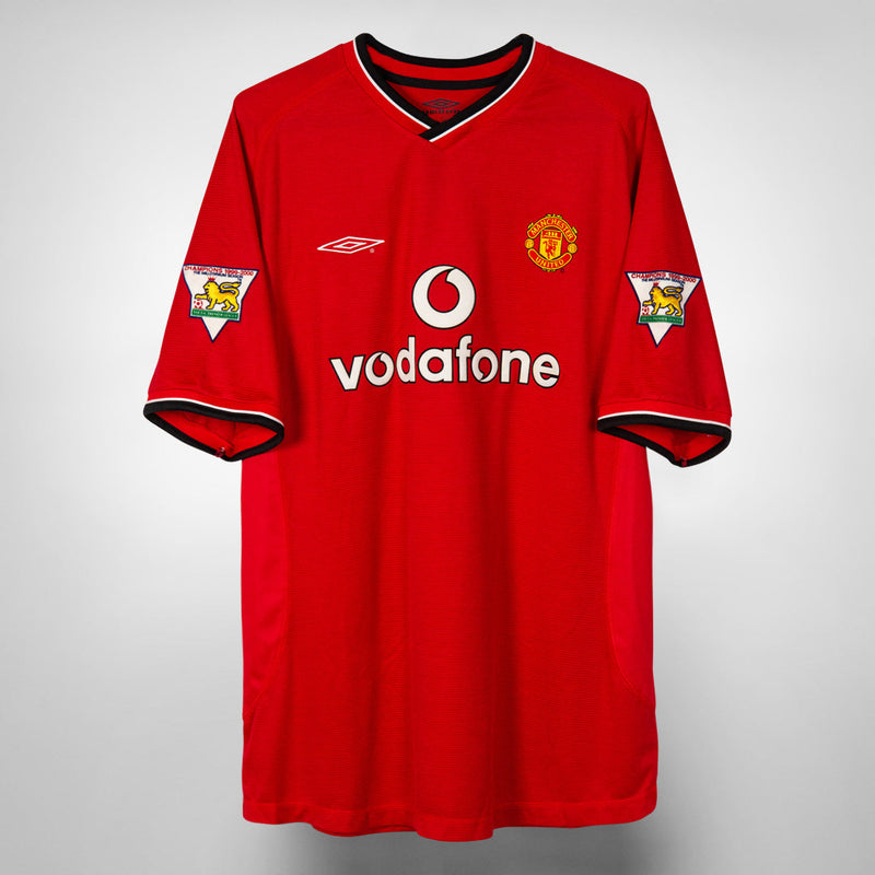 2000-2002 Manchester United Umbro Home Shirt #7 David Beckham