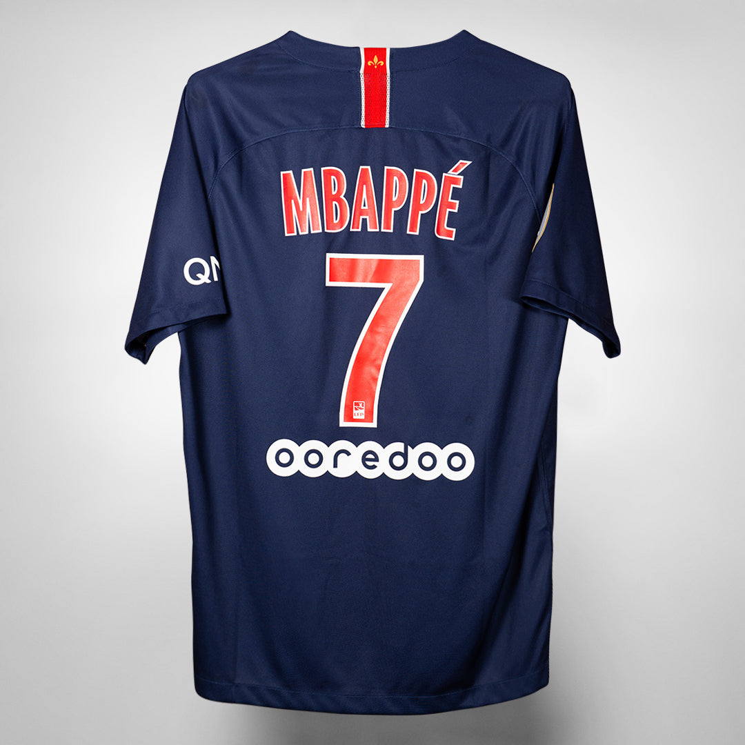 2018-2019 PSG Paris Saint-Germain Nike Home Shirt #7 Kylian Mbappé