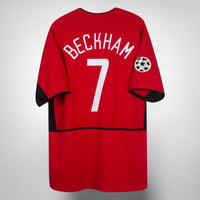 2002-2003 Manchester United Nike UCL Home Shirt #7 David Beckham