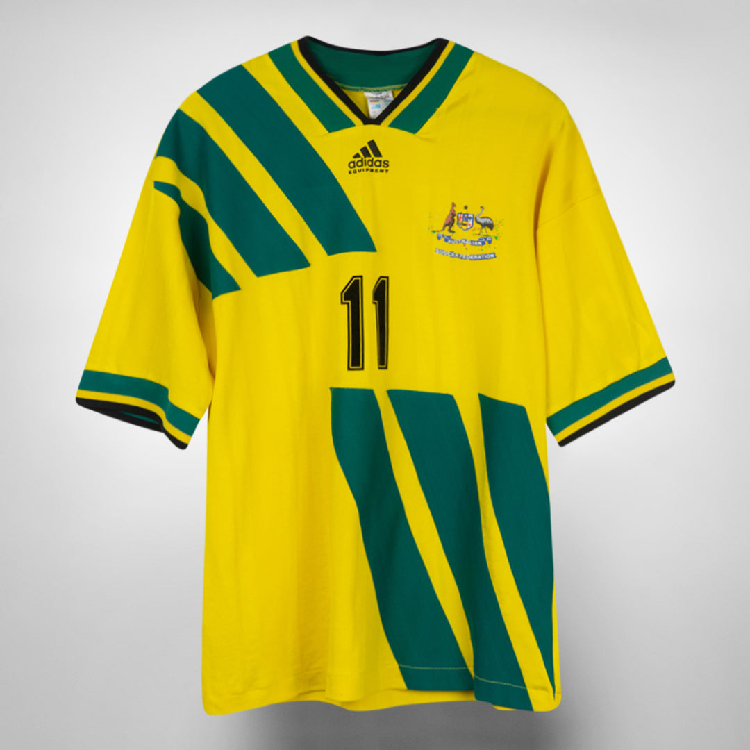 1993-1995 Australia Adidas Home Shirt #11 Robbie Slater