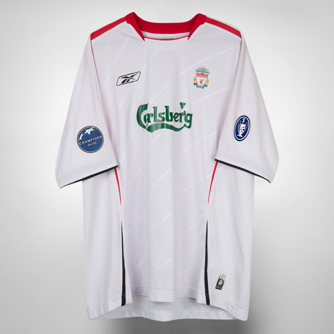 2005-2006 Liverpool Reebok Away Shirt #8 Steven Gerrard