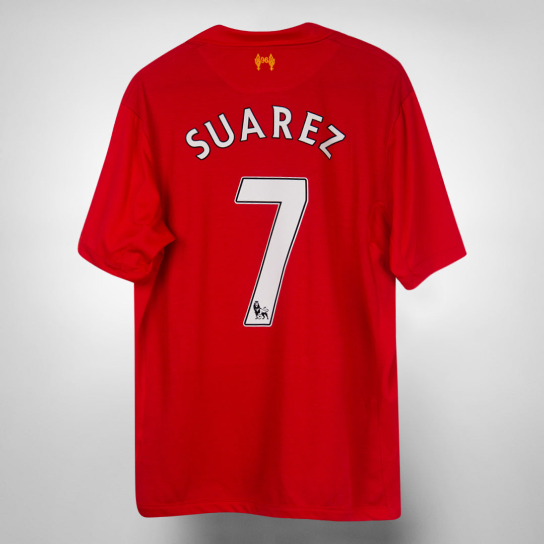 2012-2013 Liverpool Warrior Home Shirt #7 Luis Suarez