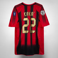 2004-2005 AC Milan Adidas Home Shirt #22 Ricardo Kaka