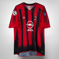 2004-2005 AC Milan Adidas Home Shirt #22 Ricardo Kaka