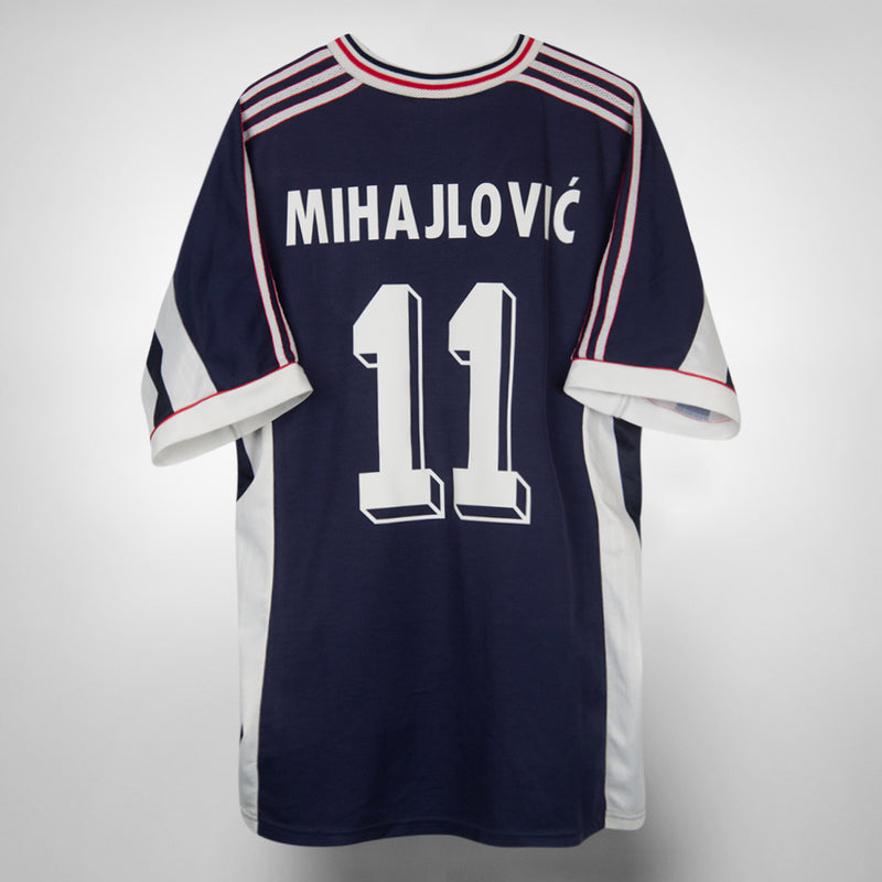 1999-2000 Yugoslavia Adidas Home Shirt #11 Sinisa Mihaljovic
