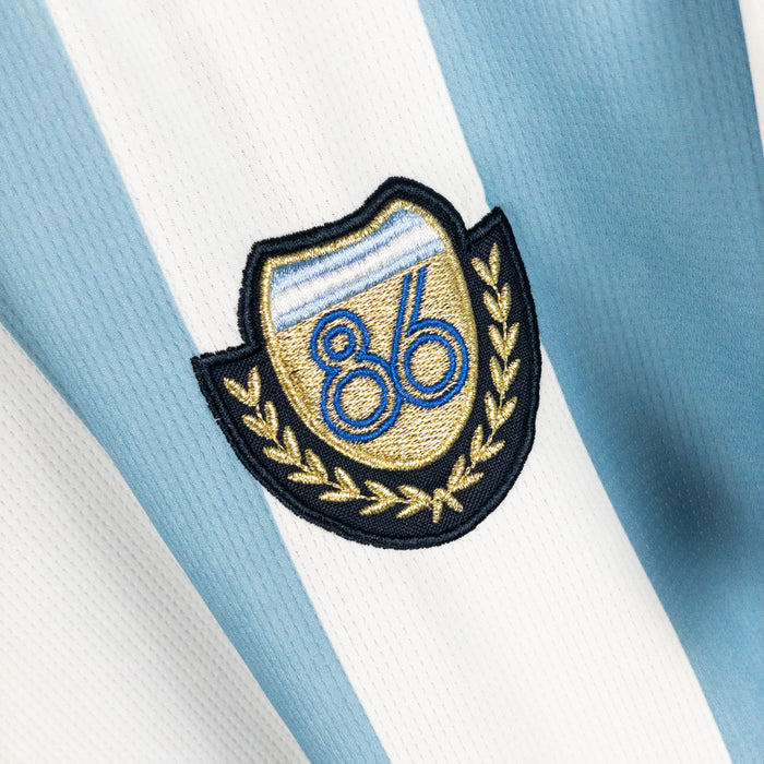 1986 Argentina Le Coq Sportif Modern Reproduction Shirt #10 Maradona