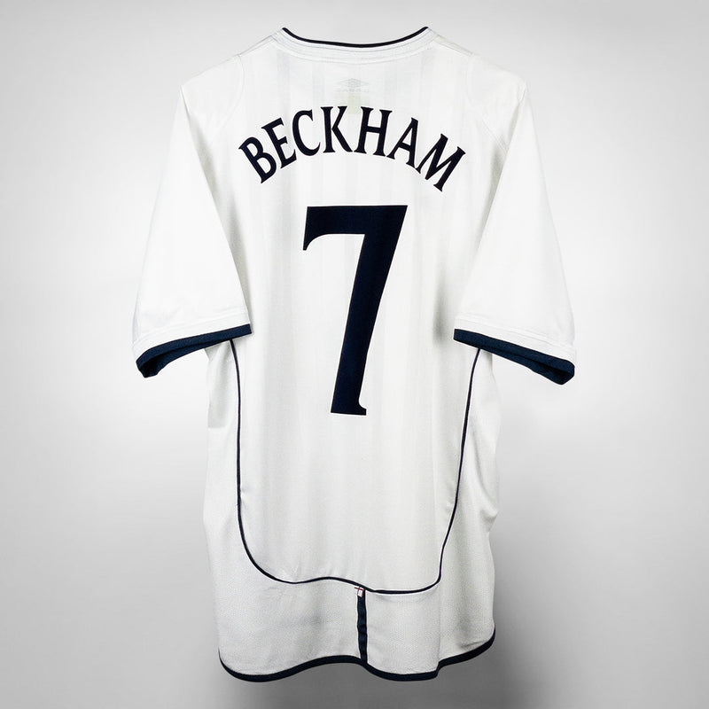 2001-2003 England Umbro Home Shirt #7 David Beckham - Marketplace