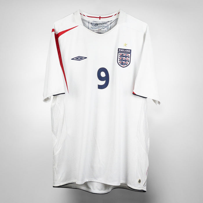 2005-2007 England Umbro Home Shirt #9 Wayne Rooney (XL)
