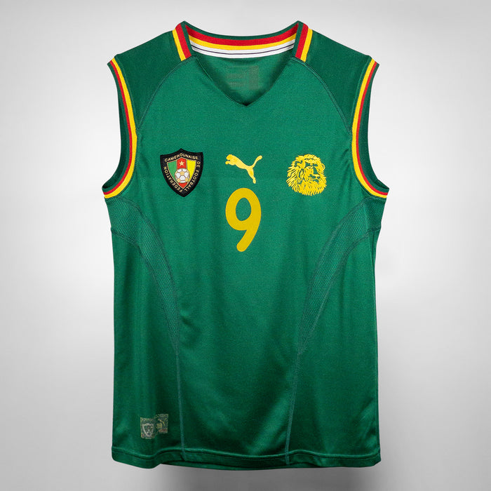 2002-2003 Cameroon Puma Home Sleeveless Shirt #9 Samuel Eto'o